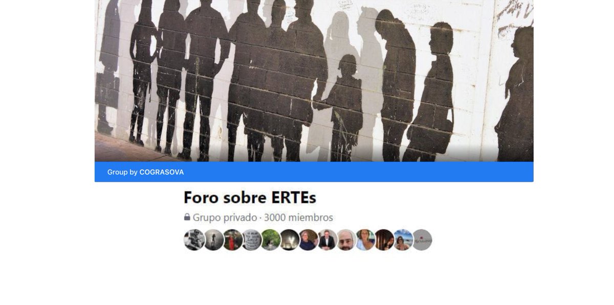 🎉 ¡Ya somos 3.000 personas en el Foro sobre #ERTEs de COGRASOVA!

🤝 Este grupo de Facebook, creado al inicio de la pandemia, ha servido para que #GraduadosSociales de toda España podamos compartir información y apoyarnos

👏 ¡Gracias a todos los compañer@s que formáis parte!