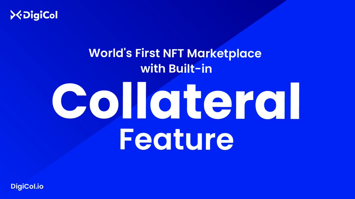 DigiColofficial's tweet photo. Soon, you can lend and borrow NFT at DigiCol. Launching end of October. https://t.co/o8lSwAaXgc