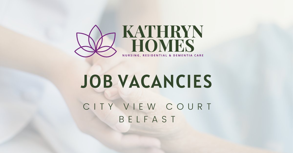 Are you passionate about delivering person-centred care? We're seeking to recruit new members of the team at City View Court, Belfast!

Benefits include:

✨ Weekly pay
✨ Opportunities to progress
✨ Ongoing training

For more info: bit.ly/WorkWithKathry…

#nowhiring #jobsni