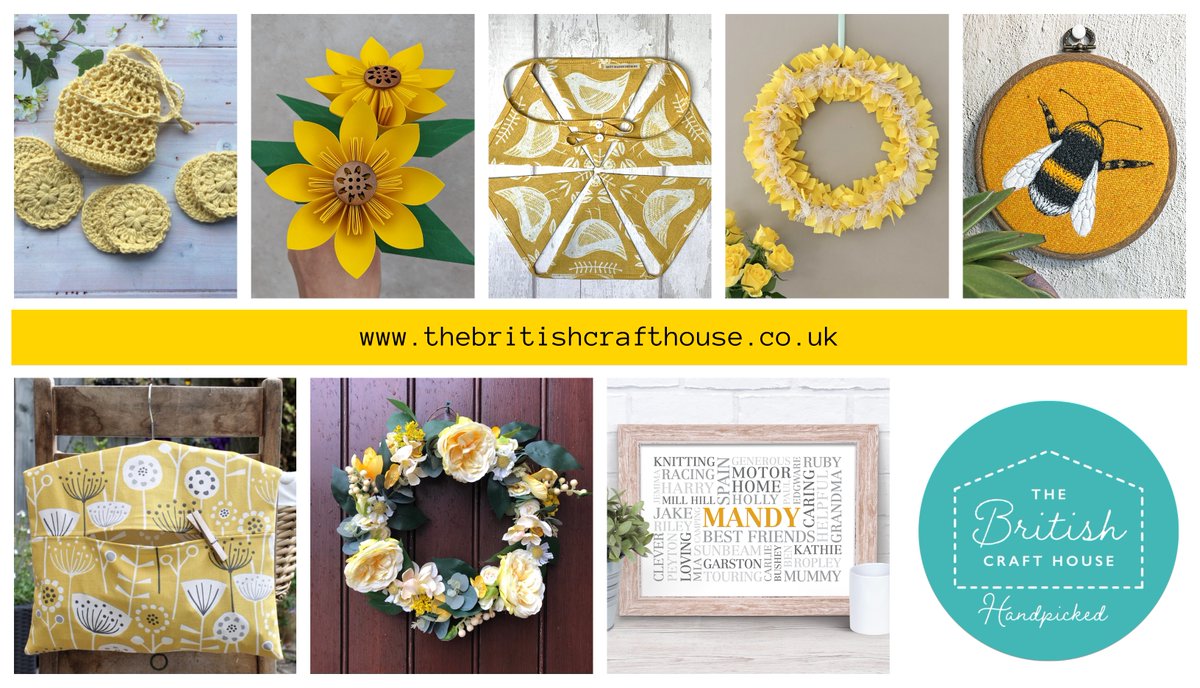 It’s Teamwork Thursday at British Craft House already!! It's cold and grey today so I have brightened your day by bringing you lots of gorgeous yellow things!! Have a lovely day. 
#yellow #giftideas #teamworkthursday