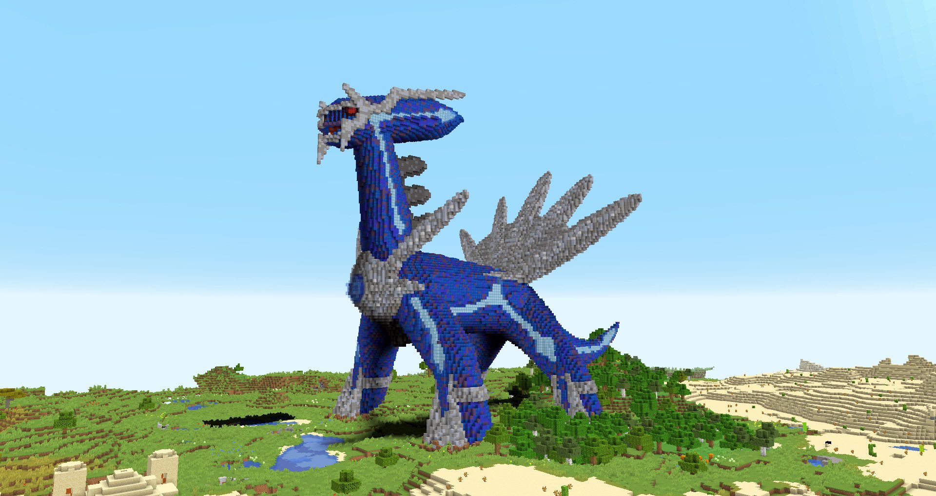 Twitter 上的 雨栗 さんちゃんく マイクラでポケモンのディアルガを建築しました Minecraft ポケモン ダイパ15周年 T Co Htxeglrgpi Twitter
