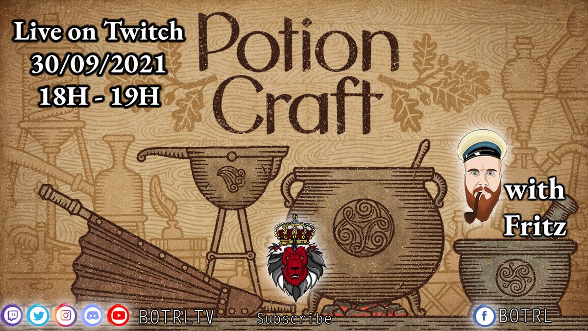 BOTRLTV's tweet photo. Live again! De nouveaux live!
https://t.co/YlwRNHrXho
@PlaySoLOnline by @Nadgeo 
Potion Craft by @Fritz_Botrl 
Msytery Game by AngrySunny
#smallstreamer #Luxembourg #TwitchAffilate #gaming #gamers #streamcaster #streamers #stream #twitch #twitchstreamer #TwitchStreamers #botrl https://t.co/fxSCGLM3Ga