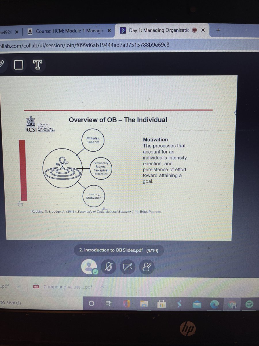MichaelJohnNor1's tweet photo. Really interesting start to our first module in our MSc in Healthcare Management with @RCSI_il Today we are learning about #organisationalbehaviour and how this is useful in our management practices. #studybunny #academiclife #Management https://t.co/VQjbvJzJkK
