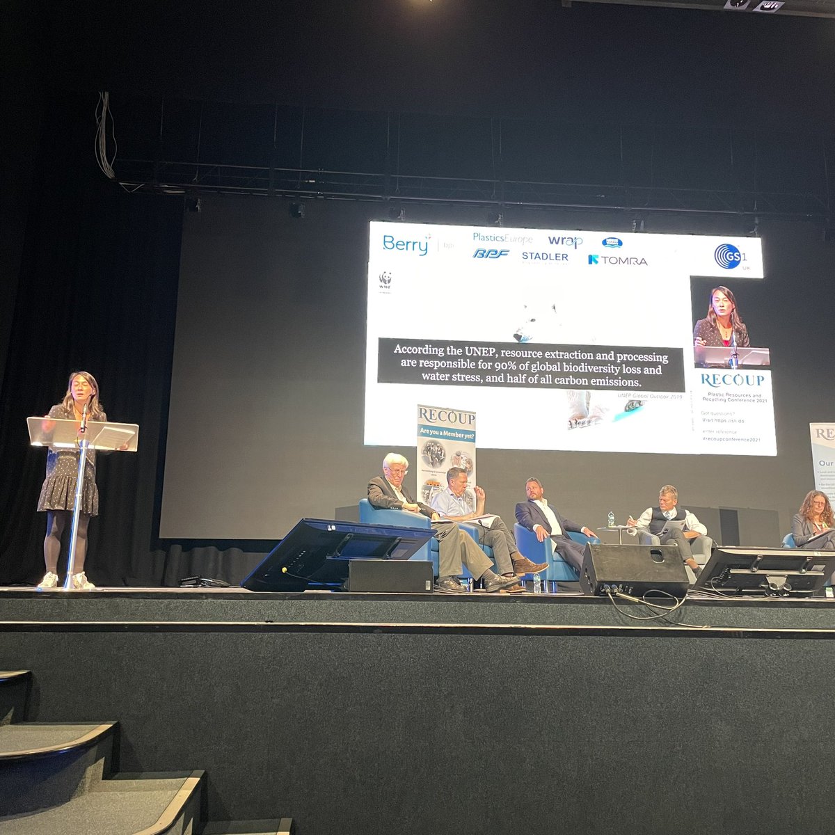 Sophie_CEO's tweet photo. Compelling talks from @Wastereader & Paula Chin @WWF at #RECOUPConference. Need to take urgent action but we do have a real opportunity to enact transformational change. https://t.co/ANUCEpTr2z