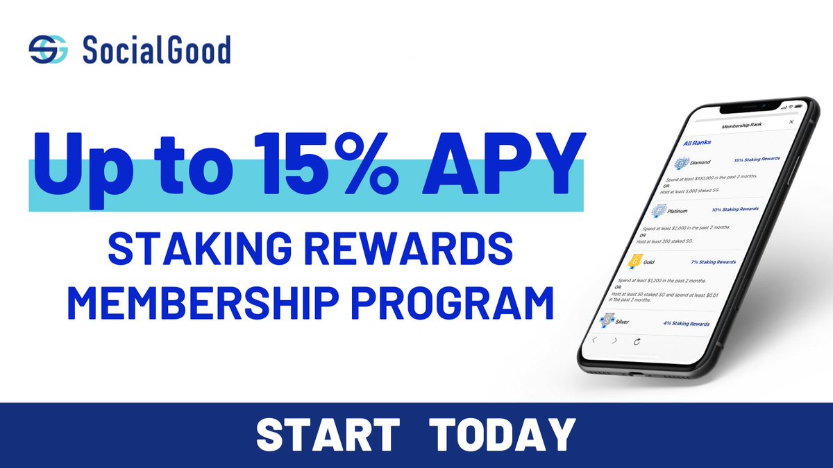 SocialGood_Inc's tweet photo. Do you know you can get up to 15% APY Staking Rewards with the SocialGood App?
#SocialGoodApp_CryptoBack 

Start staking today↓↓
https://t.co/gj4s5pY81N https://t.co/yFqm0lqFCe