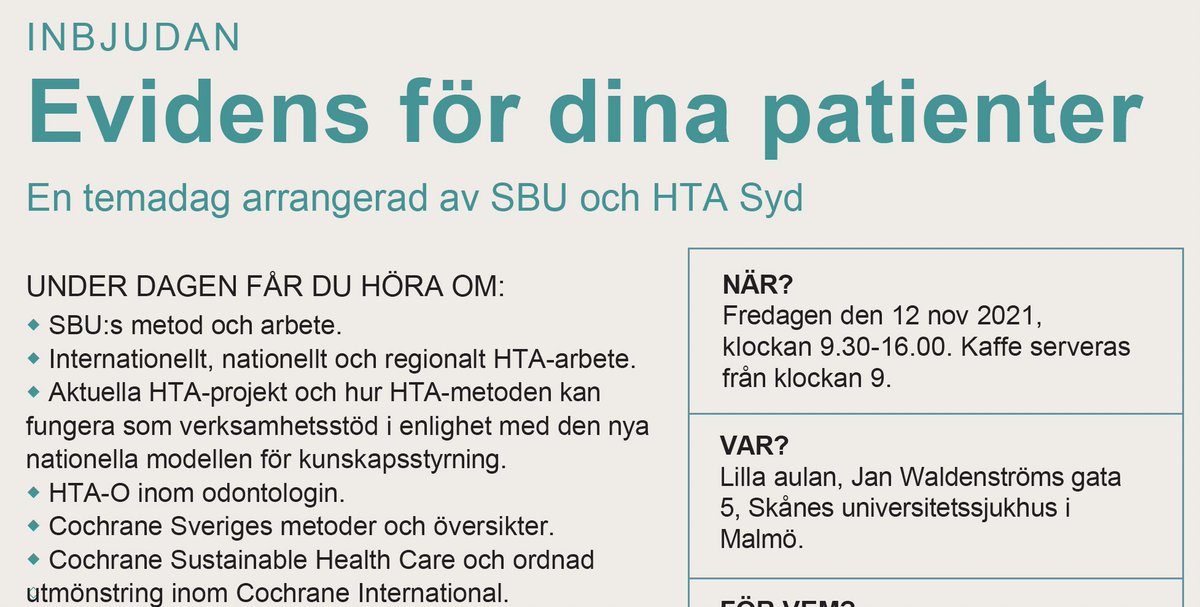Cochrane Sweden tweet media