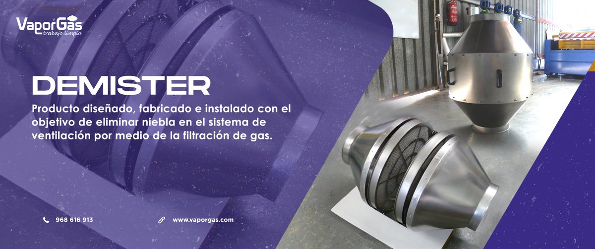 Vaporgas's tweet photo. Presentamos nuestro producto demister o eliminador de niebla, el cual actúa como separador de gas cuando el líquido de este último contiene muchas impurezas, es decir, es un elemento encargado de la filtración de gas dentro del sistema. 

Visítanos: https://t.co/STezmWrPI3 https://t.co/D5vhI2uW4G