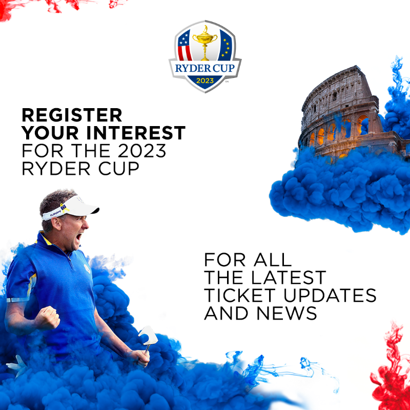 RyderCupEurope's tweet photo. Be at the Ryder Cup in 2023!

Register your interest today to hear about ticket sales and premium experiences for the 2023 Ryder Cup at Marco Simone Golf &amp; Country Club, Rome.