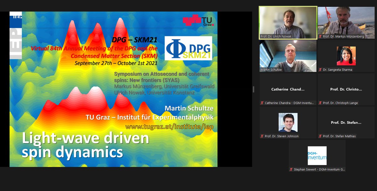 spintronicsHGW's tweet image. &quot;Light-wave driven #SpinDynamics&quot;. #Attoseconds by Martin Schultze #UltrafastMagnetism. Really, really fast ... light dressed states!