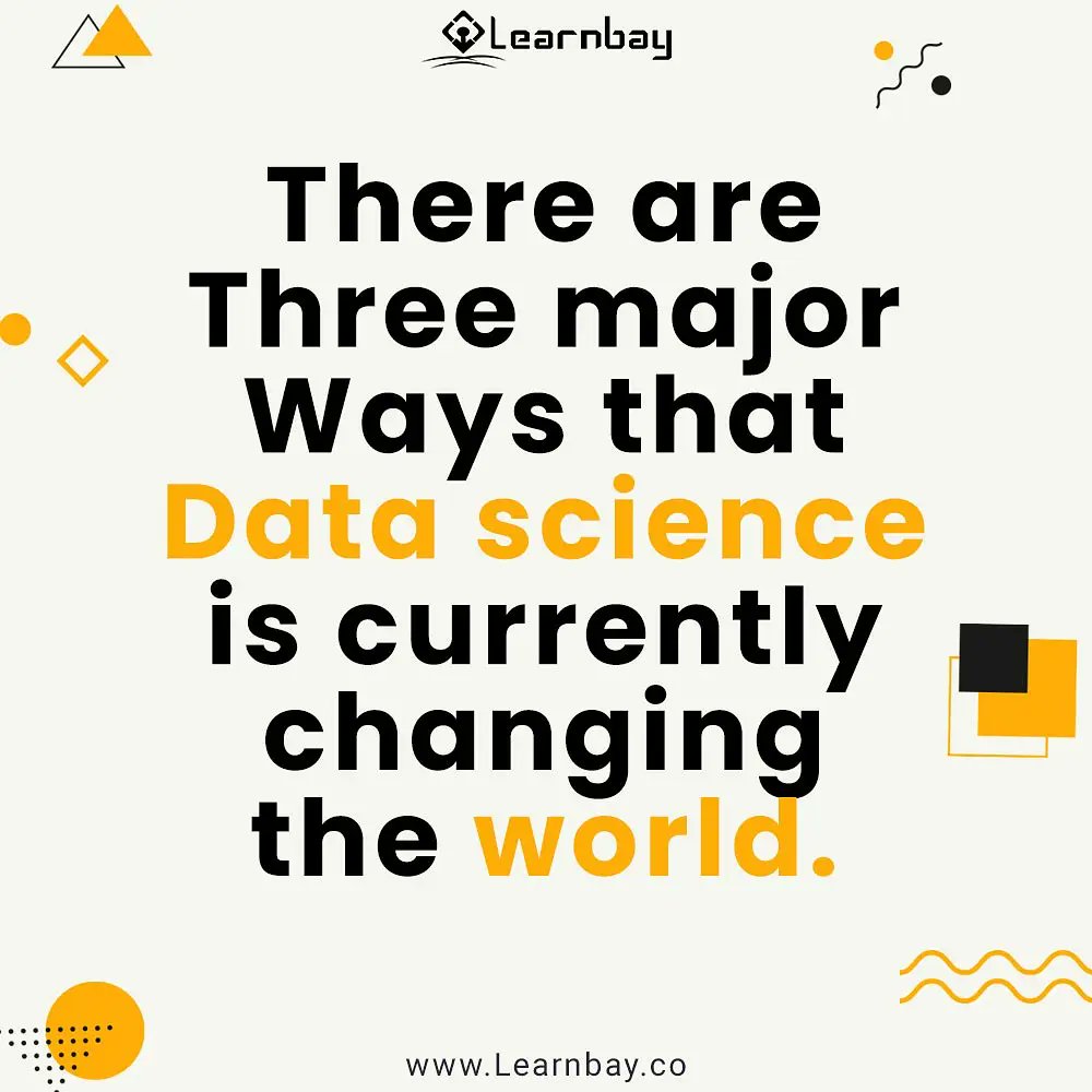 Learnbay's tweet image. How data science is changing the world?😱

👉🏻Data, according to the World Economic Forum, can help us understand the effects of climate change. 

📌Follow for more @Learnbay1 

#DataScientist #datascienceblog #datascienceprojects #learnbay