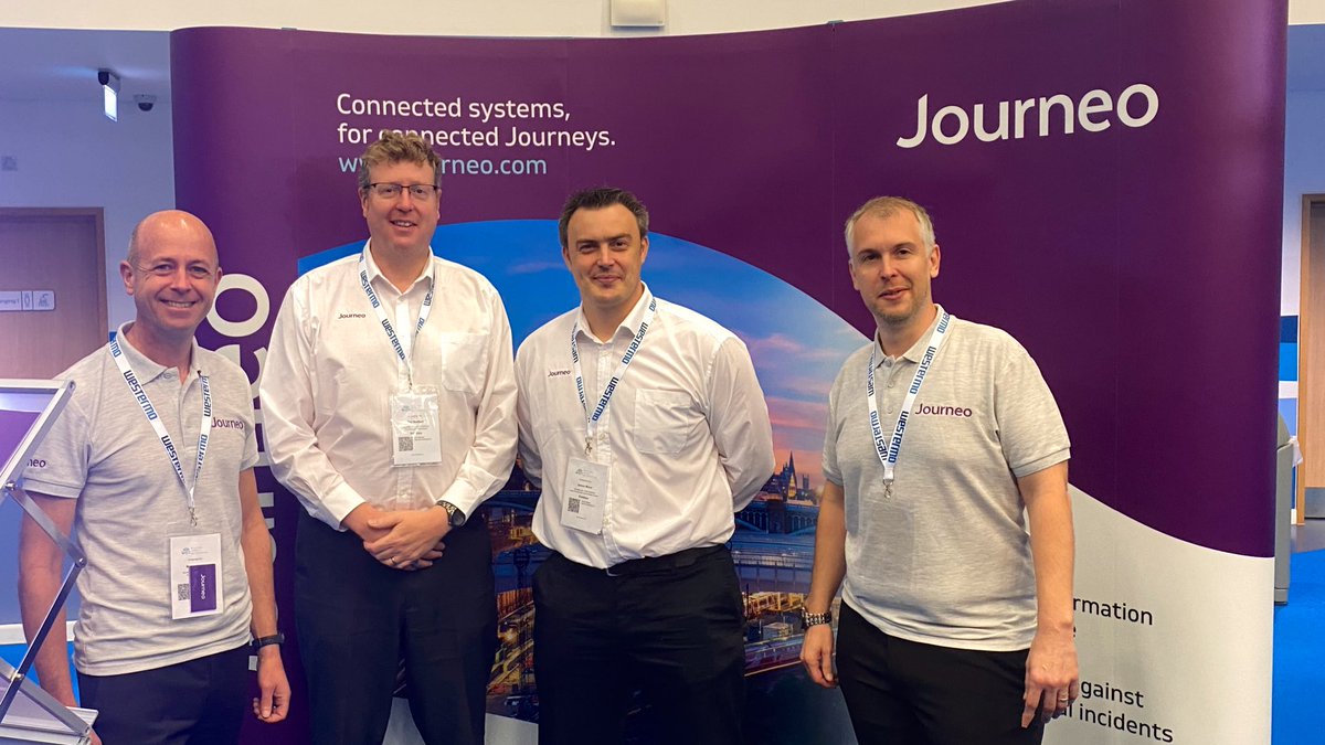 JourneoPLC's tweet photo. The Journeo team is all set at @RSNevents’s #RollingStockNetworking - stop by Stand 03 to learn about latest solutions that make transport smarter, safer and more sustainable! https://t.co/7i00m10jmH
