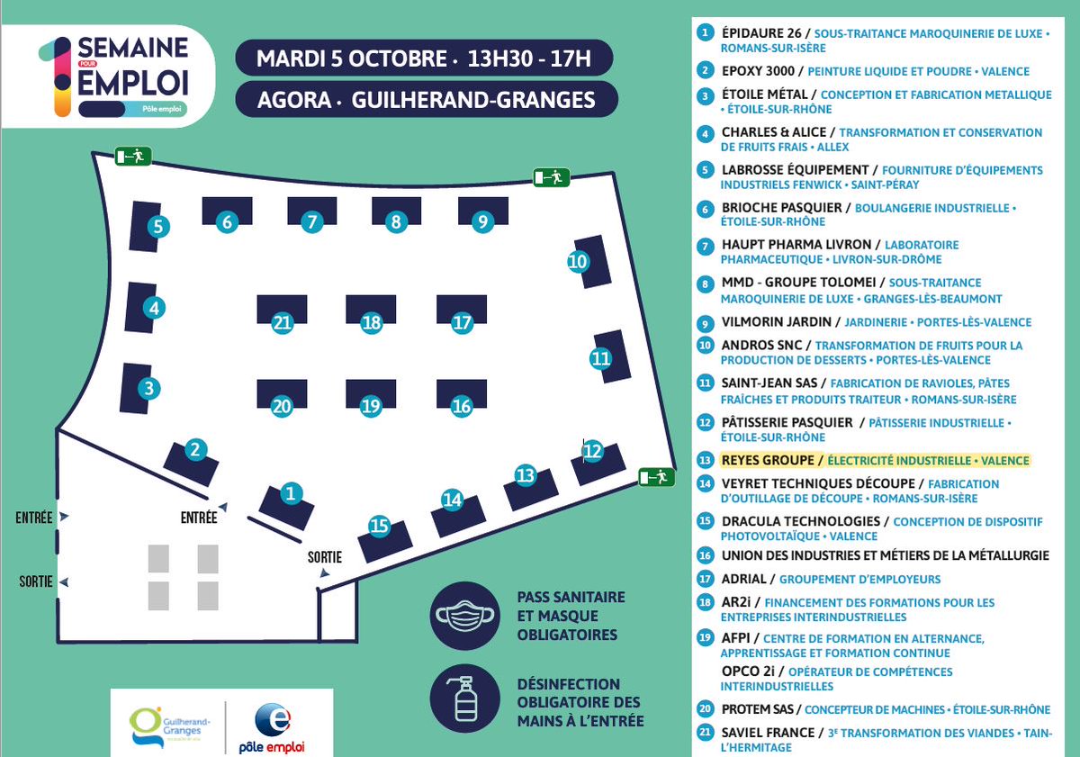 @ReyesGroupe 𝗽𝗮𝗿𝘁𝗶𝗰𝗶𝗽𝗲 𝗮𝘂 𝗙𝗼𝗿𝘂𝗺 𝟭 𝘀𝗲𝗺𝗮𝗶𝗻𝗲 𝗽𝗼𝘂𝗿 𝟭 𝗲𝗺𝗽𝗹𝗼𝗶 𝗮̀ 𝗹𝗮 𝘀𝗮𝗹𝗹𝗲 𝗔𝗴𝗼𝗿𝗮 𝗱𝗲 𝗚𝘂𝗶𝗹𝗵𝗲𝗿𝗮𝗻𝗱 𝗚𝗿𝗮𝗻𝗴𝗲𝘀 𝗹𝗲 𝟬𝟱/𝟭𝟬 𝗱𝗲 𝟭𝟯𝗵𝟯𝟬 𝗮̀ 𝟭𝟳𝗵.
Nos annonces sur notre site web : lnkd.in/efyPK5t
On vous attend !