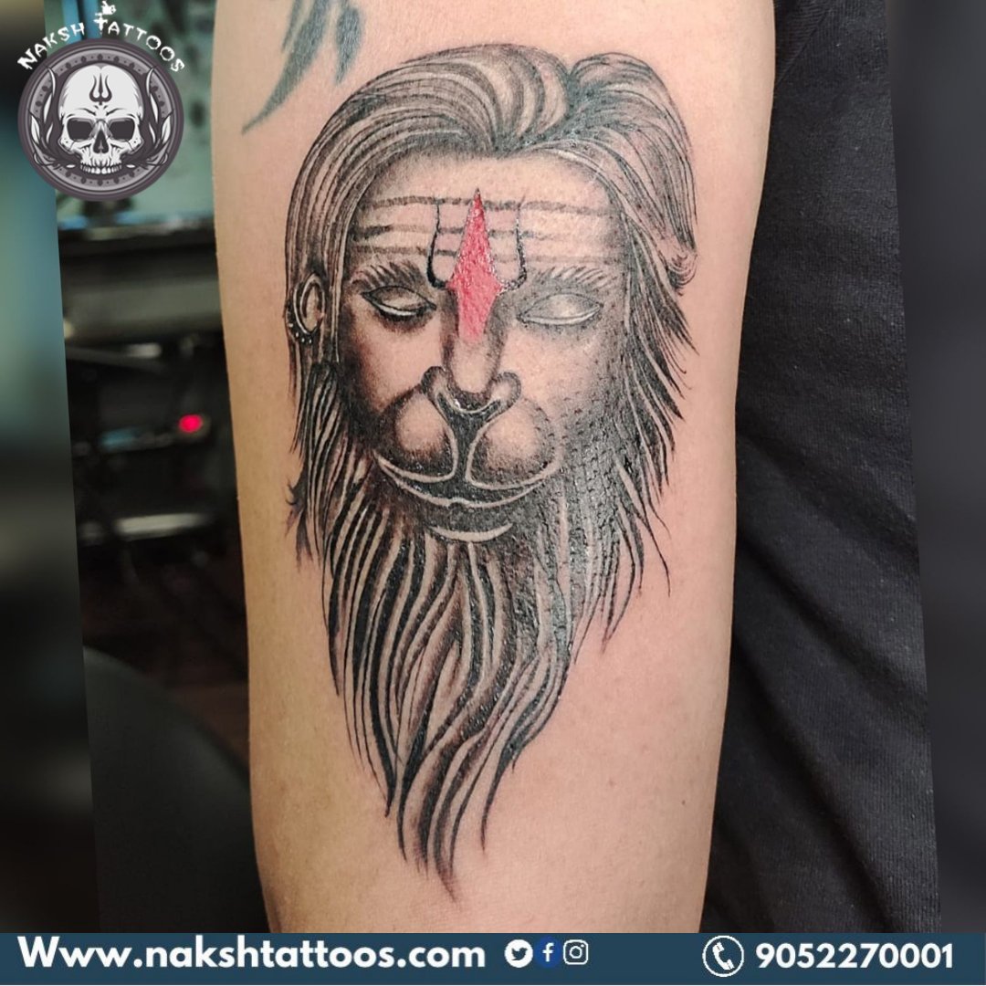 Ink Heart Tattoos - Hanuman Tattoo! Kanpur`s Tattoo Studio! Contact us  7007974632. #Kanpur #kanpuriya #tattooing #tattooed #whatsupkanpur  #tattoosleeve #tattoodesign #forearmtattoo #tattooworkers #tattoo  #tattooart #bajrangbali #tattooshop #shivatattoo ...