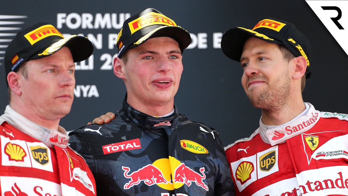 We were searching for some pictures for an Instagram post about Verstappen and happened across this one from the 2016 #SpanishGP.

Raikkonen? Fairly unmoved. Vettel? Strangely proud.