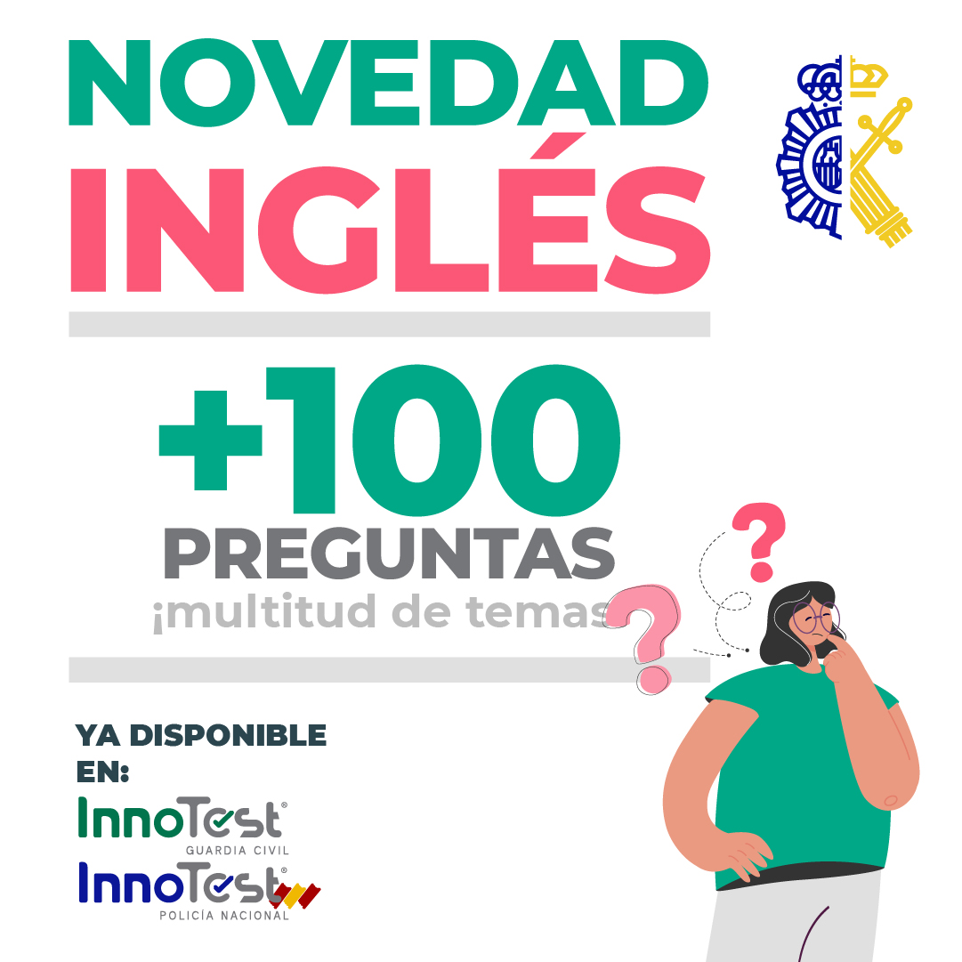 InnoTestES's tweet photo. Hello! 💂 Do you speak English?
Venga, seguro que el Inglés no se atreve a darte problemas después de dominar estás ➕100 nuevas preguntas que ya tienes disponibles.
¡Ya en 📱 #InnoTestGC e #InnoTestPN!
Es el momento de marcar la diferencia. ¿Te apuntas?😏
#InnoTestInglés https://t.co/DRznOvNGnu