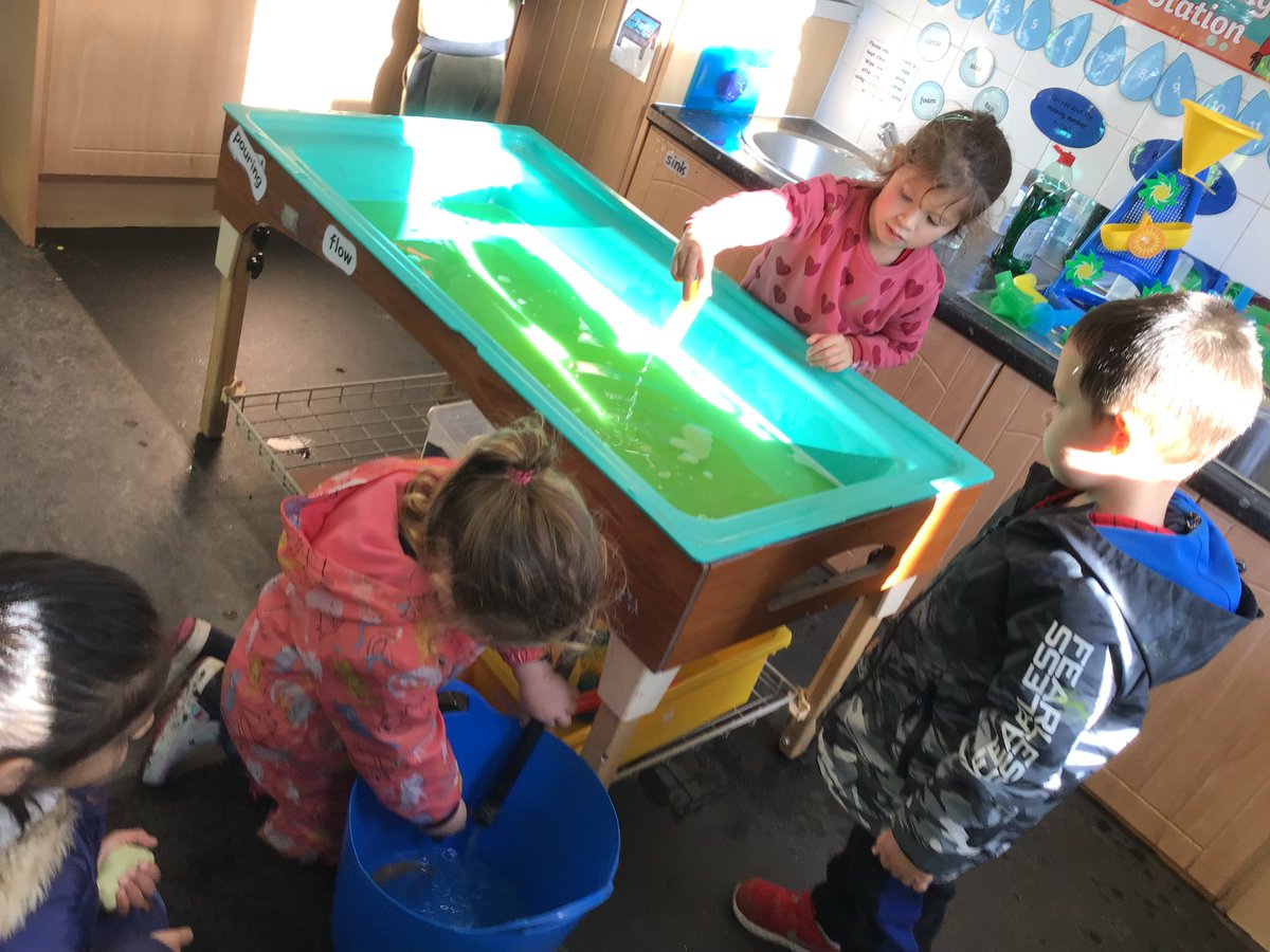Caldercuilt's tweet photo. We have been re-cycling our water from the water tray to wash the outside easel. #cncloveslearning @EdISGlasgow @COP26 @LfSScotland https://t.co/eecT4nopmA
