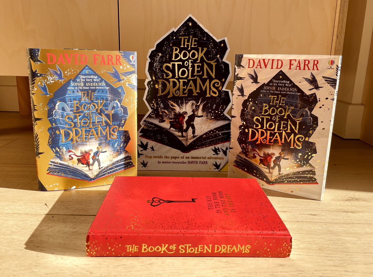Happy publication day to #TheBookofStolenDreams by @davidfarrUK! 🗝 We have a limited selection of special signed and numbered Golden Editions available exclusively in the shop, for two lucky readers of this exciting new middle grade fantasy adventure! 💭