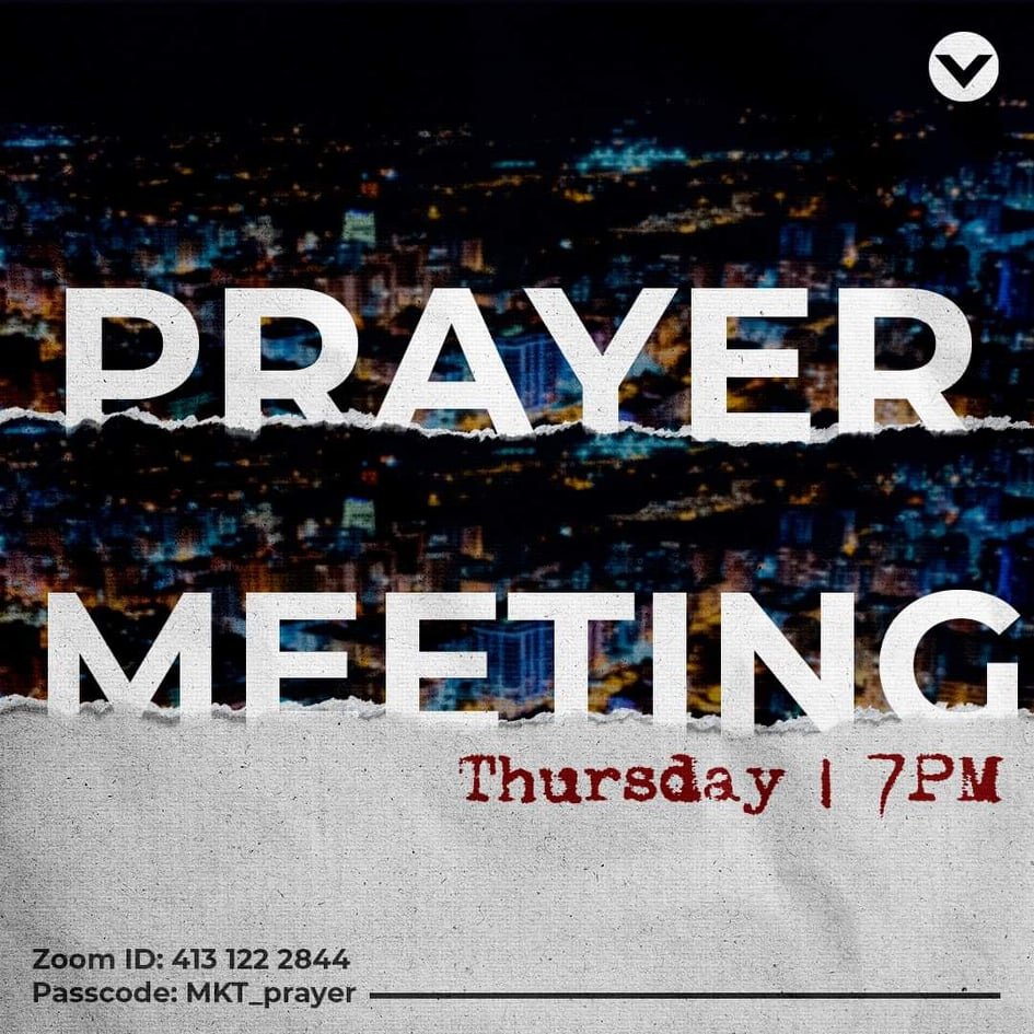 Rejoice always, pray without ceasing, give thanks in all circumstances; for this is the will of God in Christ Jesus for you. (1 Thessalonians 5:16-18)

Join us for a time of worship and prayer every Thursday at 7PM via Zoom!