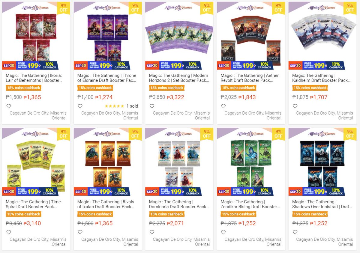 affinityccg's tweet photo. Magic: The Gathering Booster Pack Bundles!
Order here!
https://t.co/JdgZxc3ZsR
For Every PHP2500 total purchase of Magic: The Gathering Sealed product, receive 1x MTG X D&D Binder and 1x Retro Frame Promo Foil Fabled Passage!
#Tbt
#ThursdayThoughts
#AffinityCCG
#MTG https://t.co/DQhjEnljTw