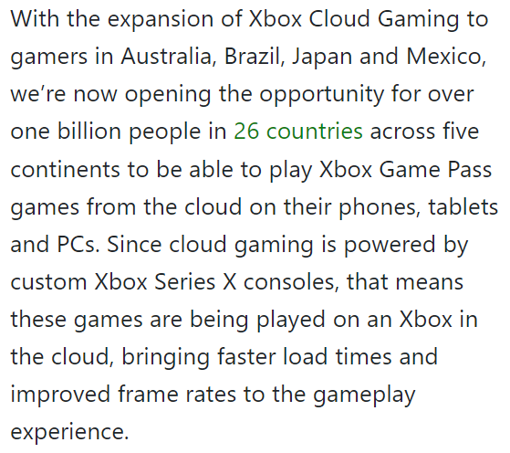 Xbox Cloud Gaming Launches in Australia, Brazil, Japan, and Mexico