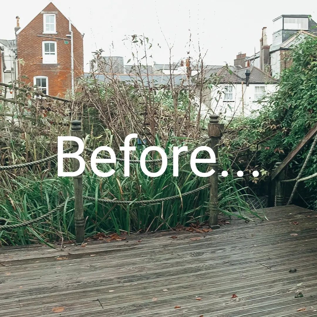 WooldridgeIOW's tweet photo. Who doesn't love a good before and after shot!?? 😊
As designers, it's our job to be able to 'see the unseen'...
And it's safe to say not much could be 'seen' originally with that untamed garden and rotten decking! 👀

#followthewooldridge #wooldridgeinteriors #isleofwight #cowes https://t.co/G9nUhmIcO5