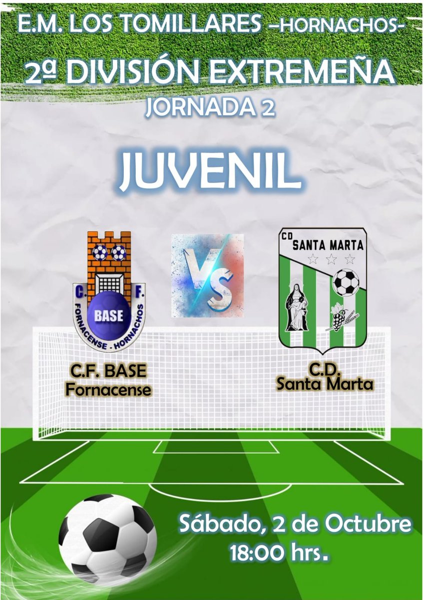 Nos vemos el sábado en Los Tomillares. ⚽⚽👏👏👏