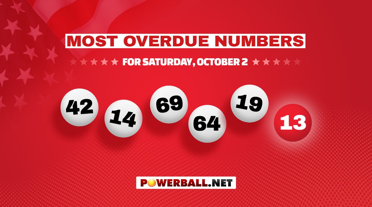 Ever wondered what the most overdue #Powerball numbers are? Well, look no further!

You can find these, and a bunch of other stats at https://t.co/e6SGoDcBgu https://t.co/0XL7S1PXKu