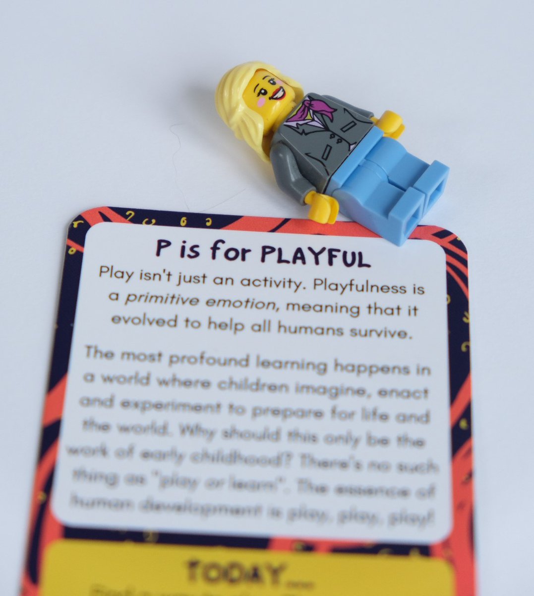 IVEBridge's tweet photo. P is for PLAYFUL

Playfulness is a 'primitive' emotion, evolved to help all humans survive – profound learning happens when children play 💫 

Sign up for a pack of A-Z #WellBeing activity cards here:  https://t.co/66SqWBiEsT

Designed by @JoWellWithin
  
#MentalHealth #Health https://t.co/GeW09bK41p