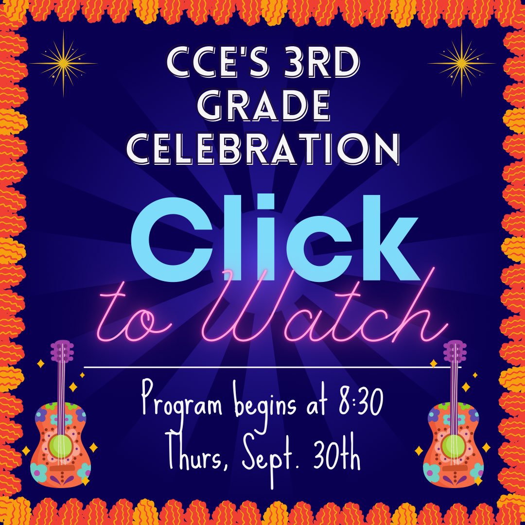 CCEBISD's tweet image. Here’s the link to watch our 3rd grade program! Aquí está el enlace para ver el programa! meet.google.com/rnj-zuox-roo