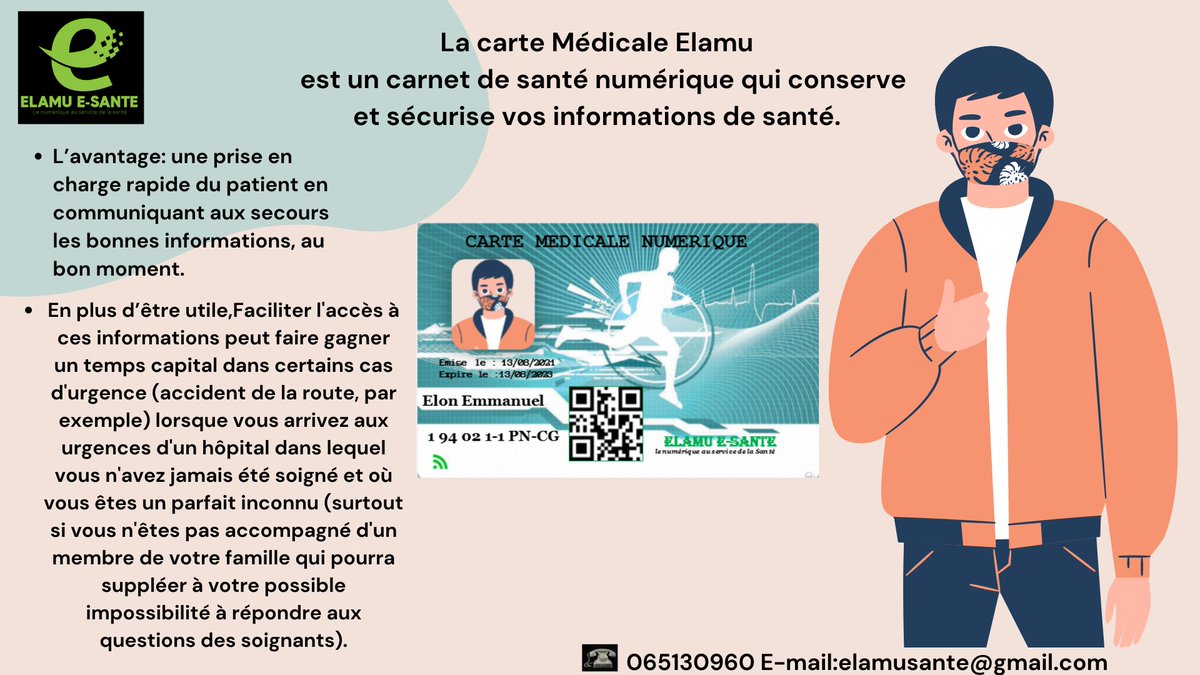 david_nzassi's tweet photo. Grâce à votre carte médicale, l'équipe médicale qui vous prend en charge sait rapidement tout ce qu'elle doit connaître de votre cas : les pathologies dont vous souffrez, vos antécédents médicaux, vos éventuelles allergies et bien plus.
@FlorianKRF @elwingomo @herve_naire https://t.co/fFx2tUIwN4