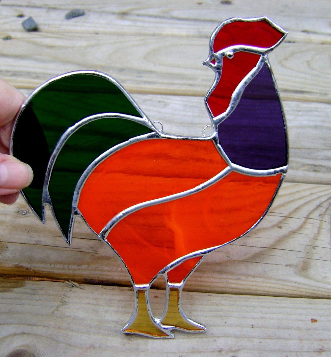 Excited to share the latest addition to my #etsy #etsycanada #etsyhandmade shop: #GlassRooster Rooster #SunCatcher #CottageCore #Farmhouse #Organic #Farmer #orange #halloween #rooster #countrychic #stainedglass #gothicglassstudio etsy.me/2Y3NYND