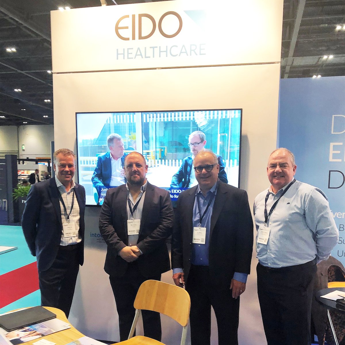 Dan &amp; Mike's road trip took a detour yesterday as they attended #HETT2021

One of their first stops was at the <a href="/EIDOhealthcare/">EIDO Healthcare</a> stand, providing Dan with the opportunity to meet the EIDO team face-to-face and discuss the collaborations between EIDO, <a href="/Intouchflow/">Intouch with Health</a> &amp; <a href="/Synopsis_Health/">Synopsis</a>