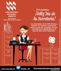 El Día de la Secretaria se conmemora el 30 de septiembre en Venezuela por la existencia y el rol fundamental que tienen dentro del ambiente laboral, son una pieza de apoyo en cualquier espacio.Detrás de un buen jefe, siempre hay una gran secretaria.Feliz Día  #AndaYVacunate