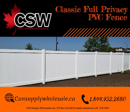 can_supply's tweet image. Stop curious neighbors from seeing into your yard with our classic full privacy PVC fence that’s available in six colors. It provides a clean-cut border around your property. Learn more about our other Fencing Supply Products: cansupplywholesale.ca/vinyl-pvc-fenc…
#vinylfences  #privacyfencing