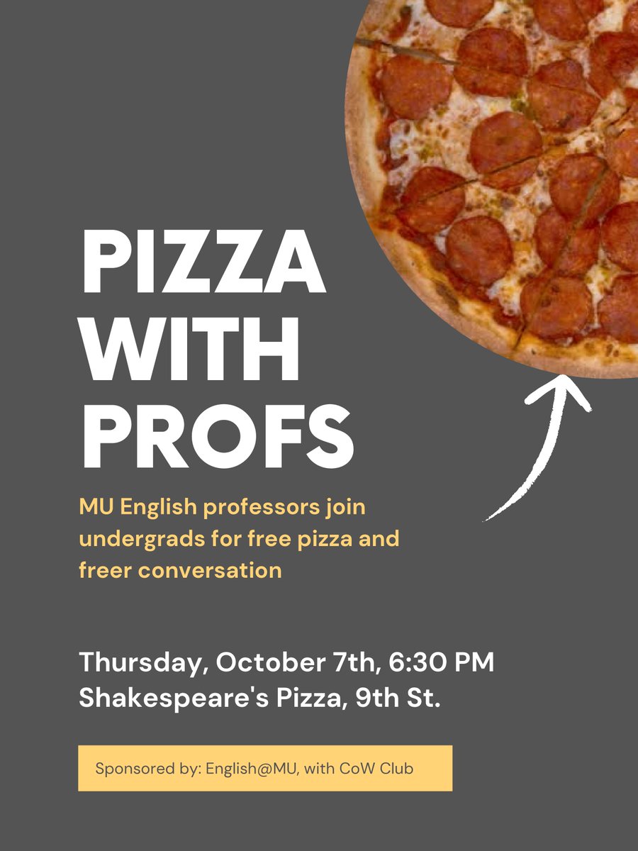 Hey undergrads! Join us for a chat and free pizza next week, 10/7 at 6:30 pm.