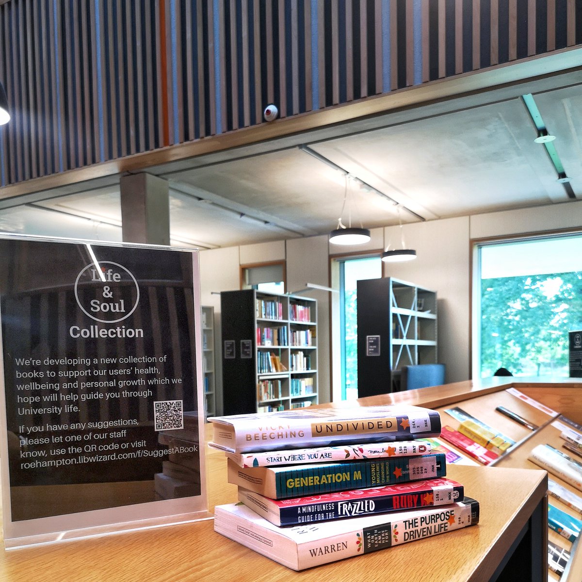 Today for #WorldMentalHealthDay we want to highlight our Life &amp; Soul collection which includes items to help you on a range of subjects, such as your wellbeing, health and personal growth. 

Find it on the ground floor, just behind the central stairs!
