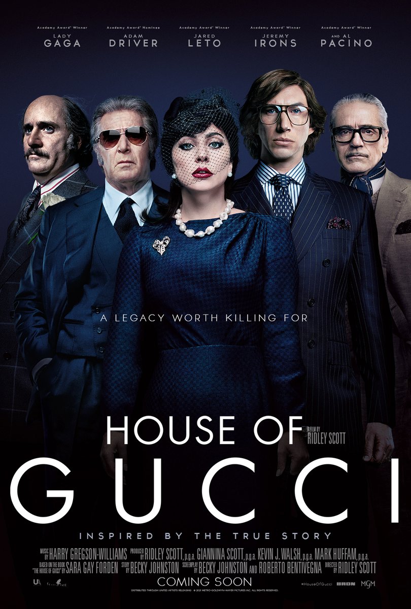 𝙠𝙞𝙧𝙤𝙘𝙠𝙮𝙤𝙪 on Twitter: "リドリー・スコット監督新作『House of Gucci』の最新ポスター が公開。サラ・ゲイ・フォーデン原作『ザ・ハウス・オブ・グッチ』の映画化作品。レディー・ガガ／アダム・ドライバー／ジャレッド・レト／ジェレミー・アイアンズ／アル  ...