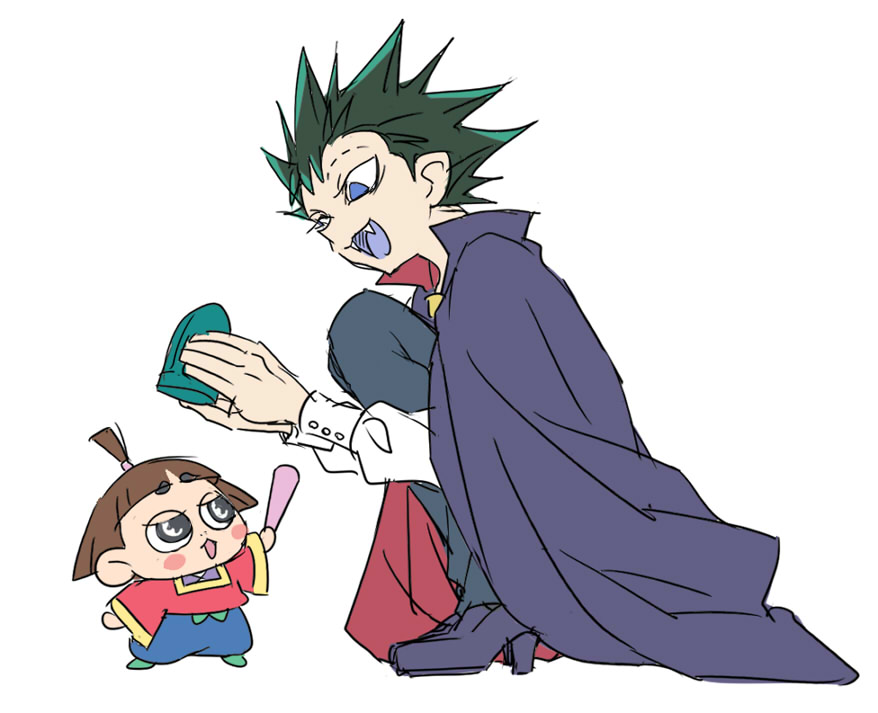 「おじゃると並ぶと館長さん達の身体大きくて大人で感動するよね 」|はっちのイラスト