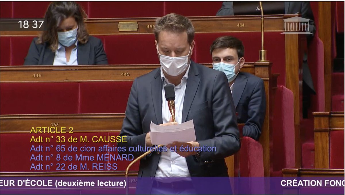 DeputeCausse's tweet photo. Hier soir j'ai voté pour la #PPLDirection ✅
Elle entérine l'autorité fonctionnelle du directeur d'école, et non hiérarchique.
Une proposition de loi forte de progrès 👏
Le travail continue en faveur du système éducatif français 🇫🇷 https://t.co/C6oeaoXEhX