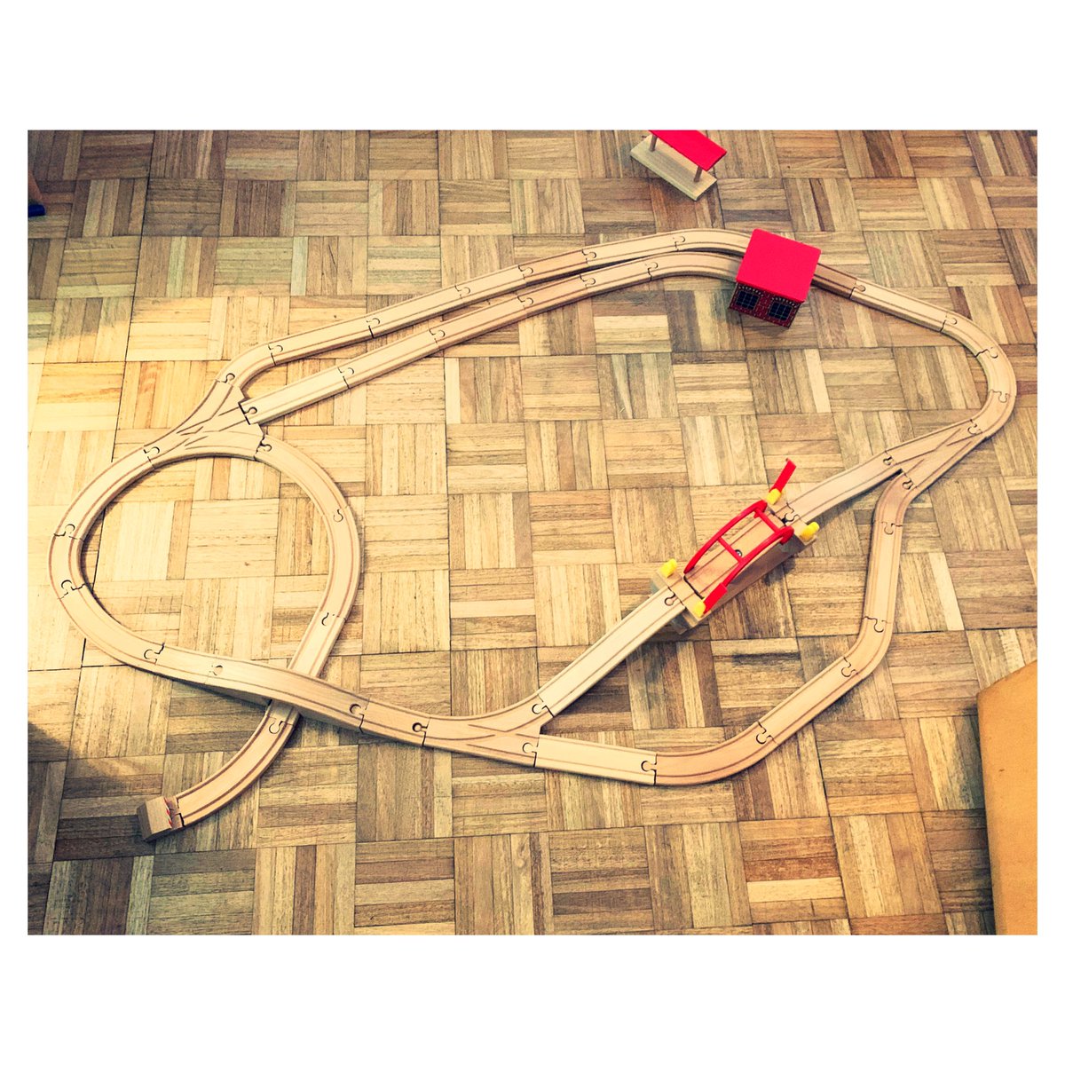 PianoLieder's tweet photo. Does this gruelling effort today mean I can practice a few minsβ¦.?! No chance π on the plus side, I LOVE Brio trains!! #brio #trains #parenting #creativeparenting #newsideline https://t.co/4QmFoFYslk