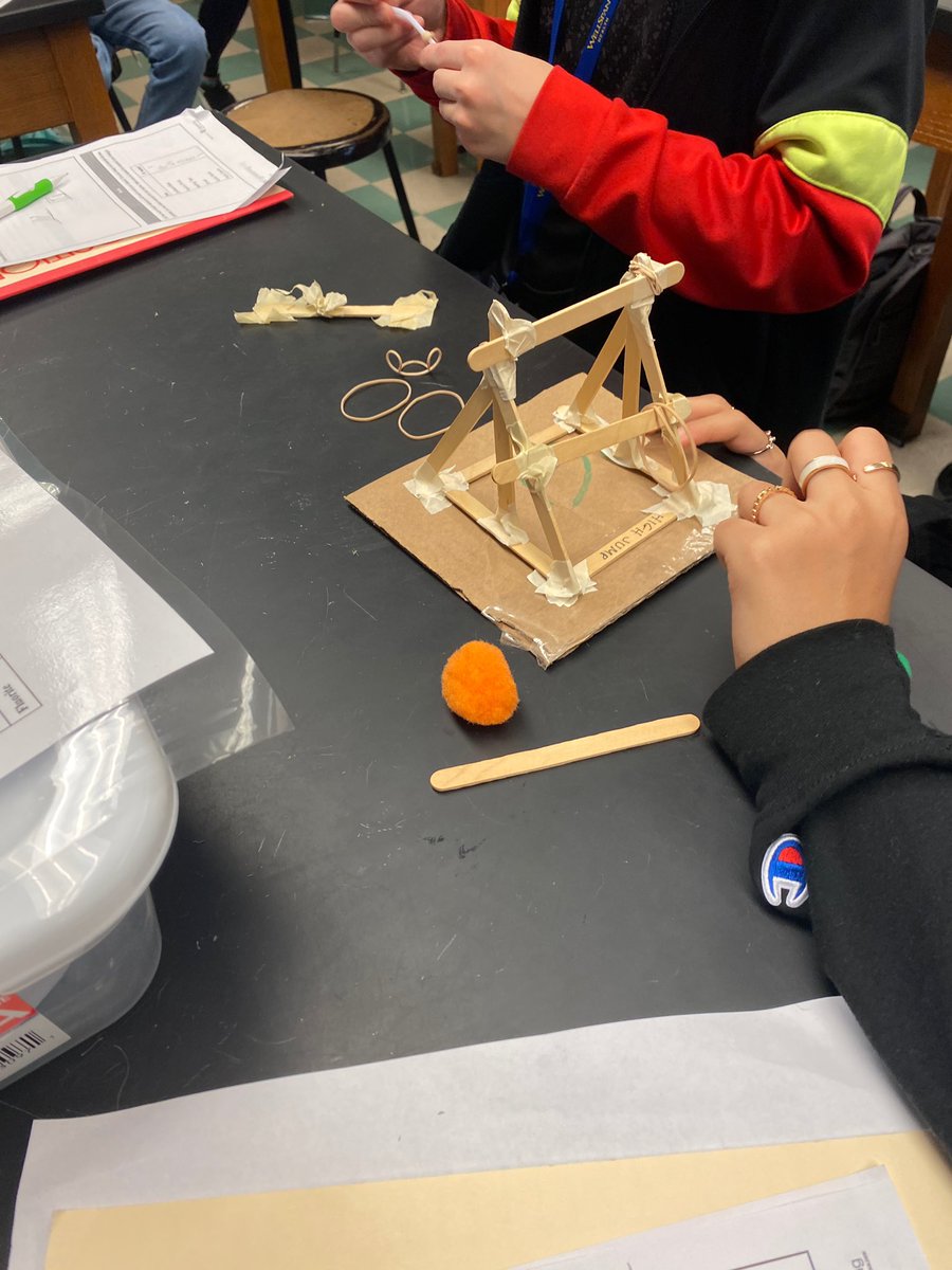 MrsDaugherty10's tweet photo. Can you hit a target? Catapult Challenge completed this week! #STEM #CCMS https://t.co/8W6X4uQHX2