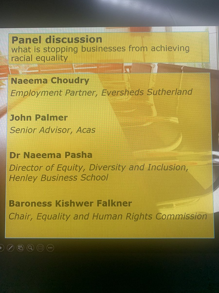 Great to be part of such a distinguished panel <a href="/EShrlaw/">Eversheds Sutherland Employment Law</a> <a href="/EHRC/">EHRC</a> @naeema_pasha <a href="/acasorguk/">Acas</a>