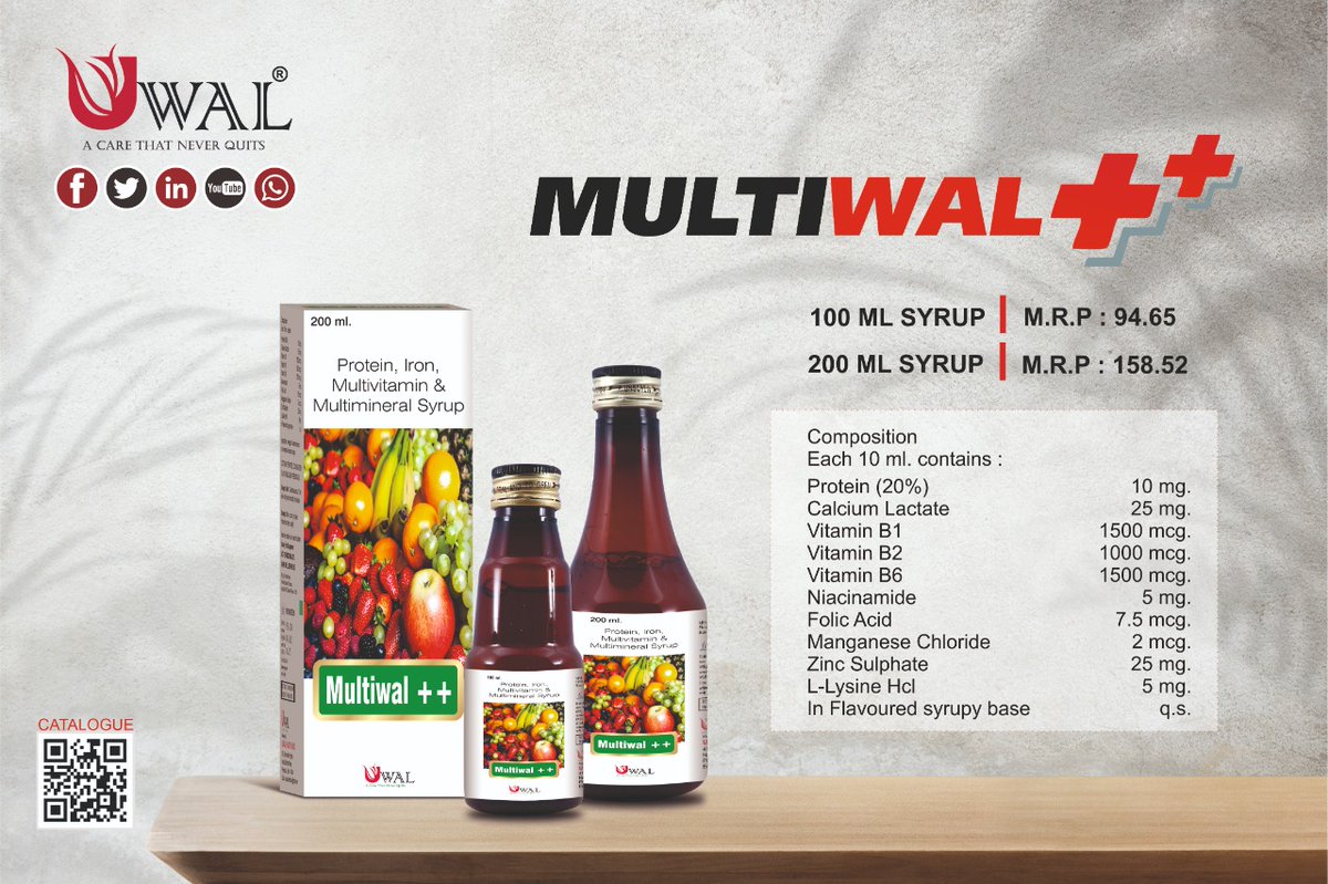UwalHealthcare's tweet photo. Fatigue can cause an unnecessary hindrance and can stop you from enjoying life.
Try #MULTIWAL, that keeps you charged so you can enjoy life without being lethargic.

#uwal #healthcare #BoostImmunity #StayImmune #getfit #StayEnergetic #HealthyLifestyle #health #madeinindia #india https://t.co/K9I4G4Aqup