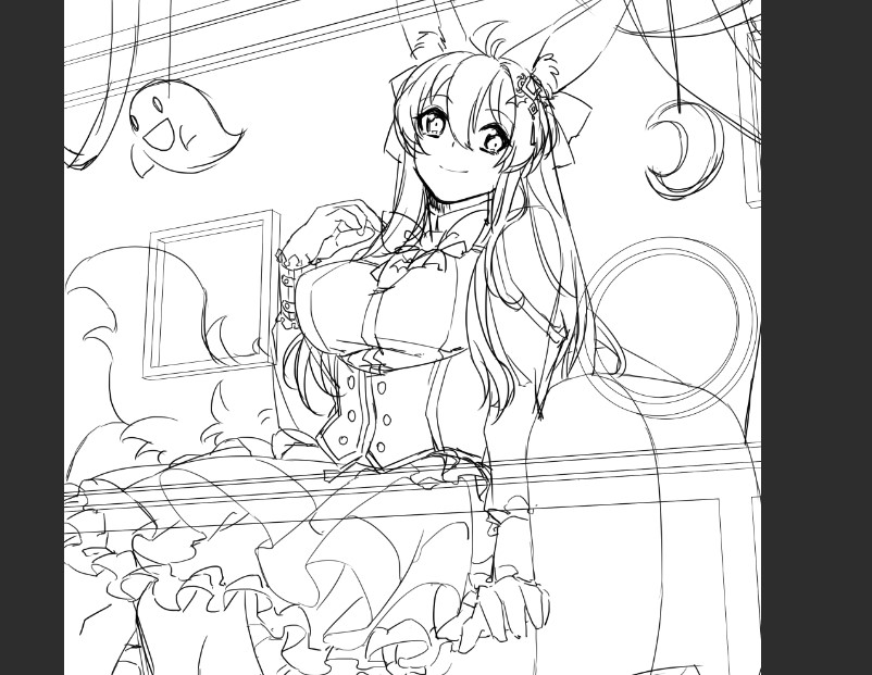 クリスタ使うようになったし3dとかも活用したいと思ったラフ S橘 ゝ S 知怜 八足狐の漫画