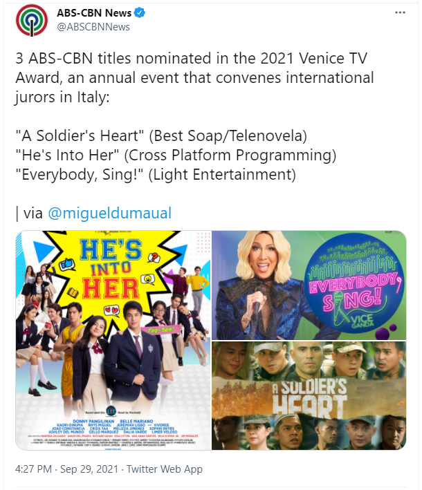 ViFeelings's tweet photo. back to back wins for our queen, you go @vicegandako!
and that's her response to all the haters and the bashers. congratulations to the queen that keeps on winning! 👑👑👑 https://t.co/8hsPxfXtT8