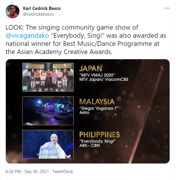 ViFeelings's tweet photo. back to back wins for our queen, you go @vicegandako!
and that's her response to all the haters and the bashers. congratulations to the queen that keeps on winning! 👑👑👑 https://t.co/8hsPxfXtT8