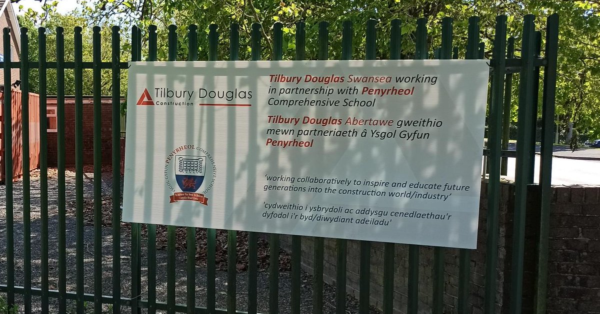 TilburyWales's tweet photo. @TilburyWales are proud to announce our partnership with @penyrheolschool by sponsoring their year 10/11 construction course with the donation of materials, PPE and site signage. A big thank you to @CyfleBuilding for providing local work experience opportunities #loveconstruction https://t.co/KjjPb8cu4O