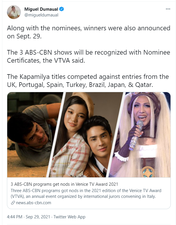 ViFeelings's tweet photo. back to back wins for our queen, you go @vicegandako!
and that's her response to all the haters and the bashers. congratulations to the queen that keeps on winning! 👑👑👑 https://t.co/8hsPxfXtT8