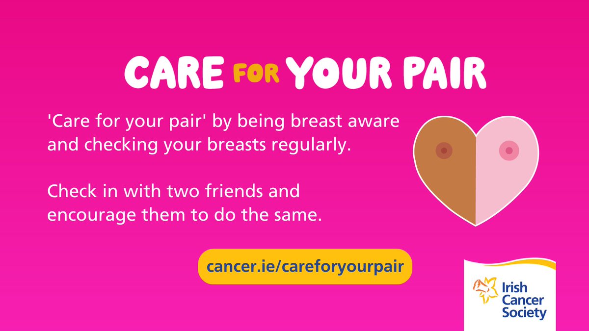 IrishCancerSoc's tweet photo. #CareForYourPair https://t.co/IzV1V0HPde