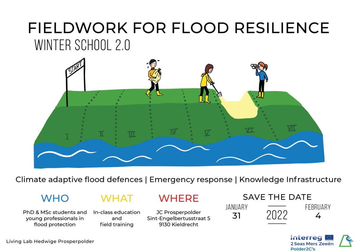 Are you a PhD, MSc student or young professional in Flood Protection? Save the date of our Winter School: 31 Jan-4 Feb '22. Registration will open shortly on our website!

#winterschool #education #floodprotection
<a href="/HZeeland/">HZ - handle holder</a> <a href="/tudelft/">TU Delft</a> <a href="/TUDelft_CT/">TU Delft Civil Engineering and Geosciences</a>